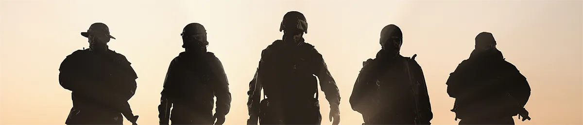 Siluetas de soldados